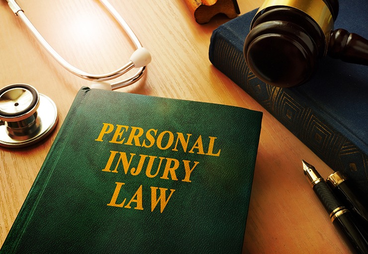 Book on desk reading Personal Injury Law signifying the need for a California Personal Injury Lawyer