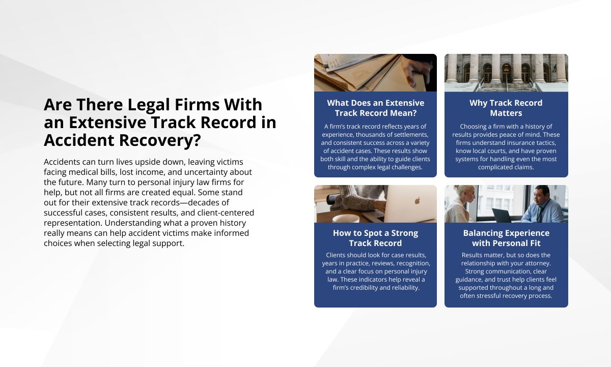Infographic on Legal Firms With Extensive Track Records