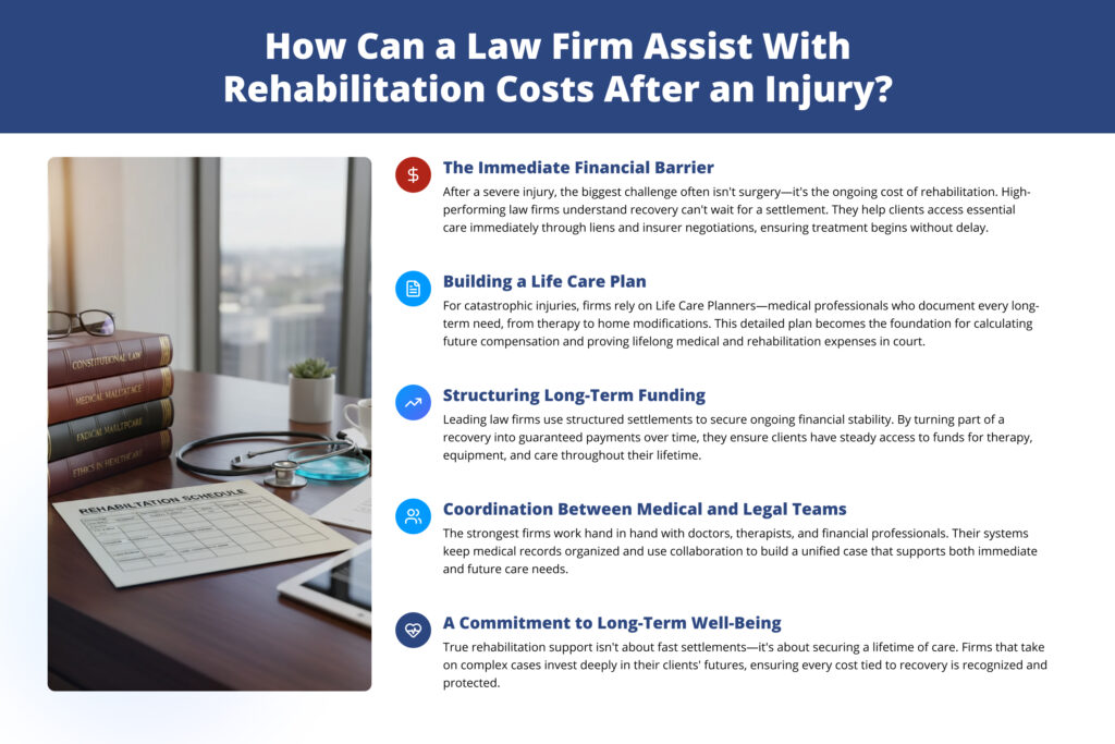 Infographic for "How Can a Law Firm Assist With Rehabilitation Costs After an Injury?"