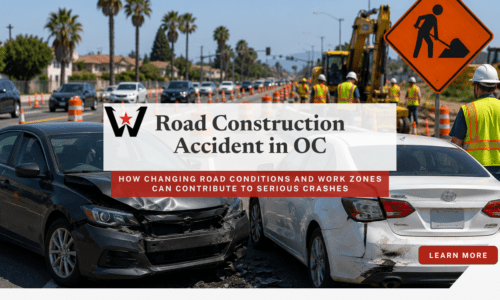 what happens if road construction causes a car accident in Orange County