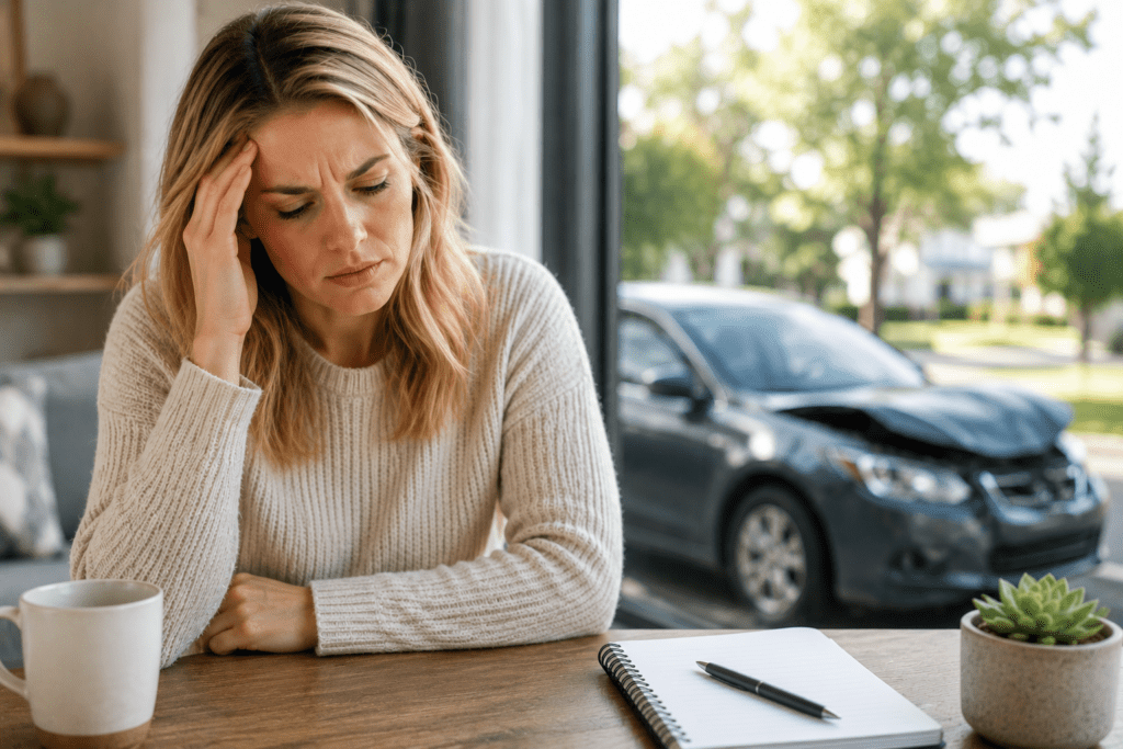 concussion symptoms days after a car accident in Newport Beach