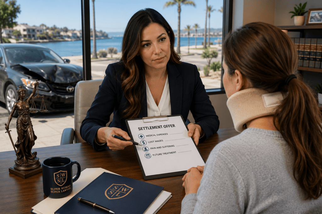 car accident settlement offer before finishing medical treatment in Newport Beach