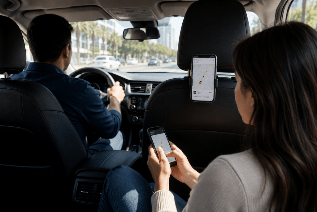 Phoenix Uber Lyft passenger accident app records