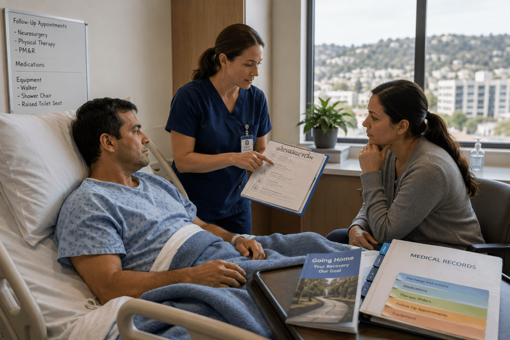 Oakland catastrophic car accident hospital discharge plan