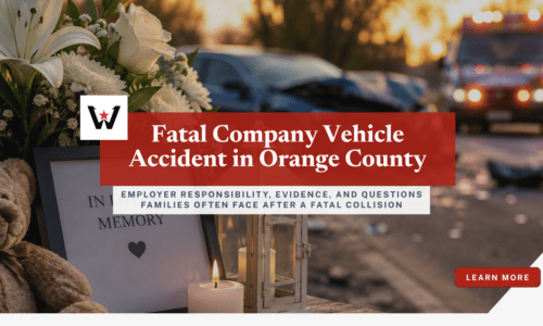 fatal company vehicle accident in Orange County involving a business-owned vehicle