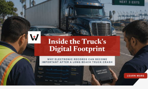 truck black box data after a Long Beach accident