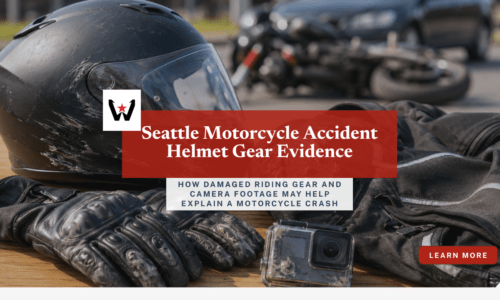 Seattle motorcycle accident helmet gear evidence