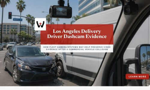Los Angeles Delivery Driver Accident Claims: How Dashcam And Fleet Camera Evidence May Help Explain What Happened 3 Los Angeles delivery driver dashcam evidence from a commercial fleet vehicle following a traffic collision
