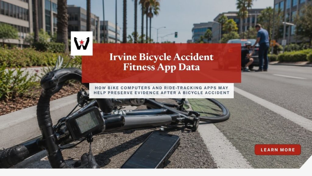 Irvine Bicycle Accident Claims: How Bike Computer And Fitness App Data May Help Explain What Happened 1 Irvine bicycle accident fitness app data displayed on a GPS bike computer after a collision