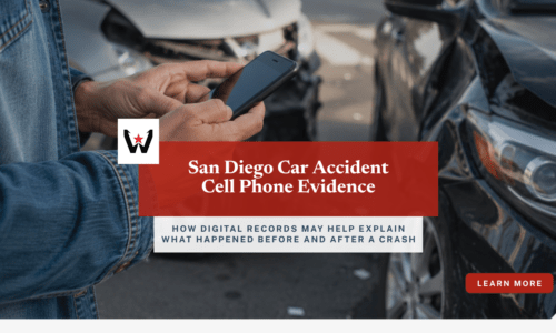 San Diego car accident cell phone evidence