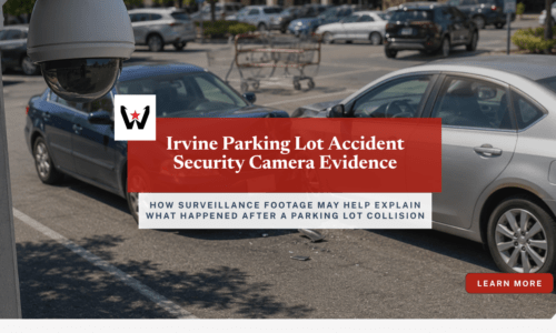 Irvine parking lot accident security camera evidence