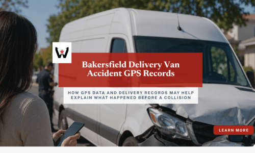 Bakersfield delivery van accident GPS records