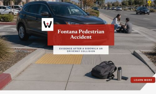 Fontana Pedestrian Accidents On Sidewalks And At Driveway Entrances 4 Fontana pedestrian accident sidewalk driveway entrance involving a vehicle exiting a commercial driveway