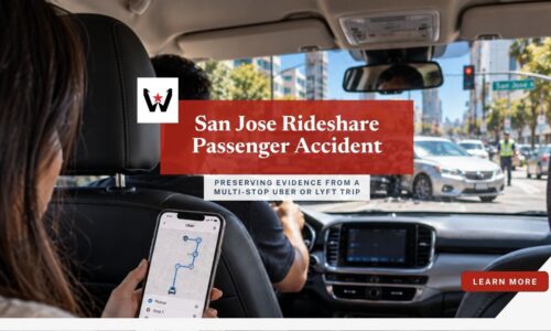 San Jose rideshare passenger accident during an active multi-stop Uber or Lyft trip